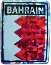 AES Wholesale Lot 6 Bahrain Country Flag Reflective Decal Bumper Sticker Best Ga - £7.15 GBP
