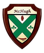 McHugh Irish Coat of Arms Shield Plaque - Rosewood Finish - £34.11 GBP