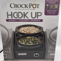 Crock-Pot Hook Up Double 1-qt Connectable Entertaining System NIB SCCPMD1-CH - £74.74 GBP