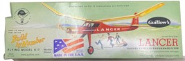 Vtg Guillow&#39;s Lancer Build By Number Balsa Flying Airplane Model Kit 604 - $24.26