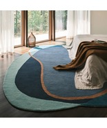 Irregular Handmade Tufted Wool Carpet for Living Room, Bedroom, Hall, En... - $260.00+