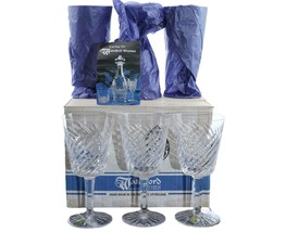 6 Waterford Michele New old stock Irish Crystal Water Goblets - £367.91 GBP