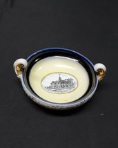 Antique ca. 1900 Brockton, MA Cobalt Souvenir Trinket Bowl THE POST OFFICE - $13.99