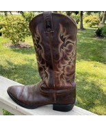 Justin 2551 Men&#39;s Stampede Western / Cowboy Boots with Round Toe Brown S... - $56.21