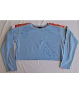 Forever 21 Women&#39;s Cropped &amp; Distressed Sweatshirt Size Large - $20.58 CAD