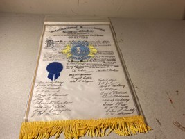 Vintage Lions Club Charter Vallejo California Banner 9 x 15 inches - £19.65 GBP