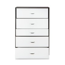 ACME Eloy Chest in White &amp; Espresso - £240.46 GBP