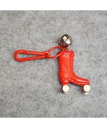 Vintage 1980s Plastic Bell Charm Red Roller Skate For 80s Necklace - £11.18 GBP