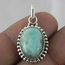 925 Argento Sterling Larimar Gemme Artigianale Collana con Ciondolo Donna Regalo - £24.61 GBP+