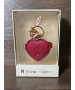 Etienne Aigner Leather Heart Key Photo Holder Lesig Signature - $19.75