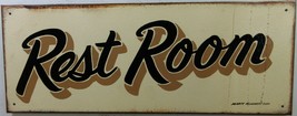 Rest Room Original Metal Sign Hand Painted Marty Mummert - £232.05 GBP