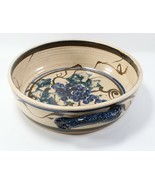 Signed Handcrafted Studio SEMINOLA ? Grapes Fruit Sand Pottery Serving Bowl - £28.32 GBP