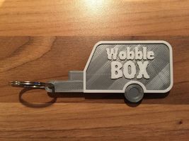 Wobble Box Touring Caravan Keyring Novelty Joke Key Chain with Split Ring - £7.92 GBP