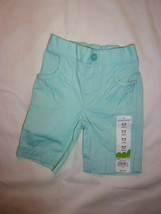 Jumping Beans Baby Girls Blue Tint Pull-On Capris 6-9 MO New W/T - £6.37 GBP