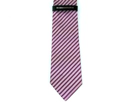 BCBG Max Azaria Mens Tie Striped 100% Silk Rose Pink - $15.84