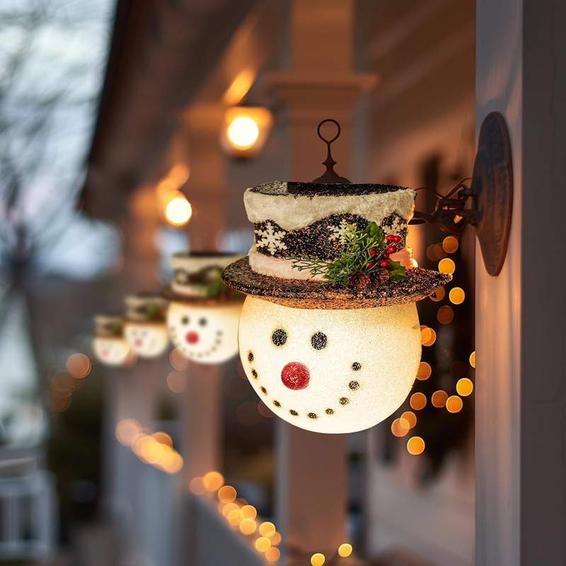 FUNPENY 2 Pack Snowman Christmas Porch Light Covers 12 Inch, Christmas Outdoor D Item image 6