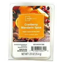 Mainstays 6-Cube Cranberry Mandarin Spice Wax Melts, 1.25 oz - £7.12 GBP