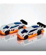 2X 2010 HOT WHEELS SUPER BLITZEN #4 WHITE 1:64 DIECAST 2 7/8&quot; RACE CAR W... - $8.02 CAD