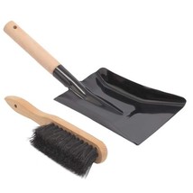 Coal Shovel And Hearth Brush Set Made Of Natural Wood And Coco Bristles, Hearth  - £27.67 GBP