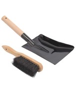 Coal Shovel And Hearth Brush Set Made Of Natural Wood And Coco Bristles,... - £27.51 GBP
