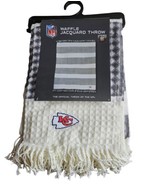 Kansas City Chiefs Waffle Jacquard Throw Blanket NFL Licensed NWT 60” By... - £22.37 GBP