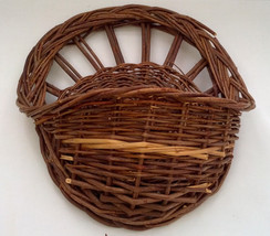 vintage shabby chic country  primative hand woven pocket wall hanging ba... - $300.36 MXN