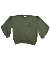 VTG 1990&#39;s USMC Marines Sweatshirt Medium Green by Soffe USA Made with EGA Logo - £15.88 GBP
