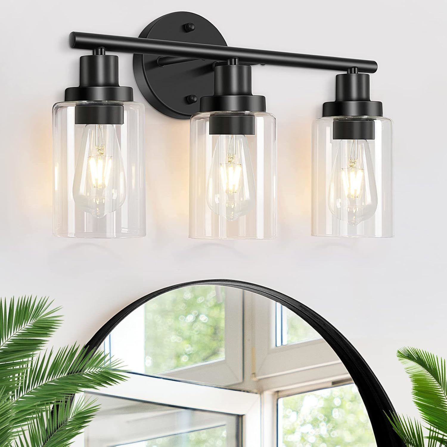 Bathroom Light Fixtures Black Vanity Light, 3 Light Wall Sconces Lighting Bathro