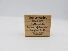 PSALMS 118:24 This is the day the Lord hath Made Stampin Up Rubber Stamp Faith - £8.52 GBP