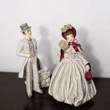 Vintage Scarlett and Rhet Figurine Gone With The Wind 1940s Florence Ceramic - £112.92 GBP