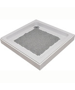 Bubbles Non-Slip Square Shower Mat Pearly Grey 20?L X 20?W - £18.49 GBP