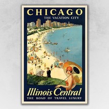 Vintage 1929 Chicago Vacation Travel Unframed Print Wall Art - $56.99