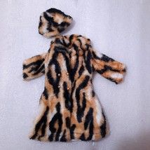 Vintage Maddie Mod FAUX FUR Coat Jacket hat Hong Kong cheetah Barbie clone - £32.69 GBP