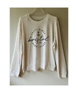 Sz XL Bristol Salty Vibes Crewneck Cream Pullover Sweater Stretch - €28,98 EUR
