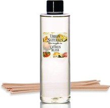 Citrus Bliss Mandarin &amp; Grapefruit Scented Reed Diffuser Oil Refill + Replacemen - £23.18 GBP