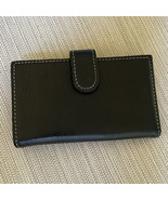 Safe Keeper Black Leather Wallet Card Holder ID Slot Snap Closure Holds ... - £7.77 GBP