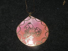 Vintage Handcrafted Large Rose Shell Pendant - £6.01 GBP