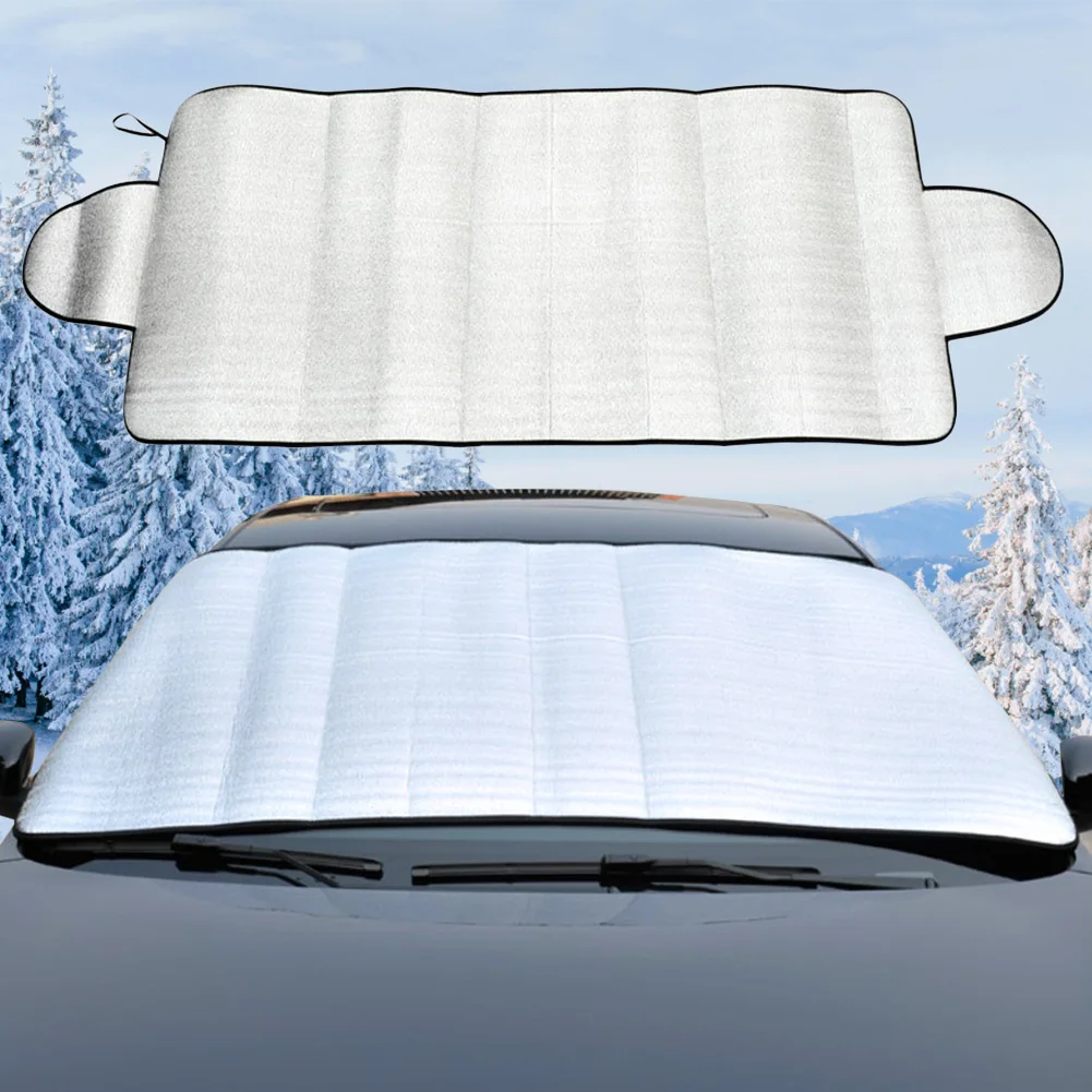 Universal Car Snow Cover Winter Windshield Sunshade Outdoor Waterproof Anti Ice - £10.74 GBP