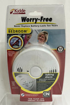 Kidde Worry-Free Bedroom Sealed Power Smoke Talking 10 Year Life Alarm P3010B - £19.51 GBP