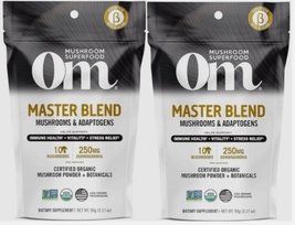 Om Master Blend Mushroom Powder – Organic Mushroom Supplement with 10 Mu... - $20.79 CAD