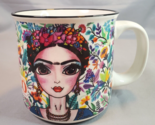 Maki Home Frida Kahlo Mexico Mug Colorful Flowers Floral 18 oz  Souvenir - £19.74 GBP