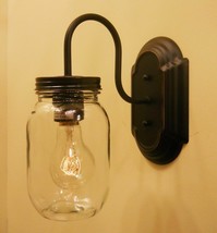 Mason Jar Wall Sconce Light - £34.26 GBP