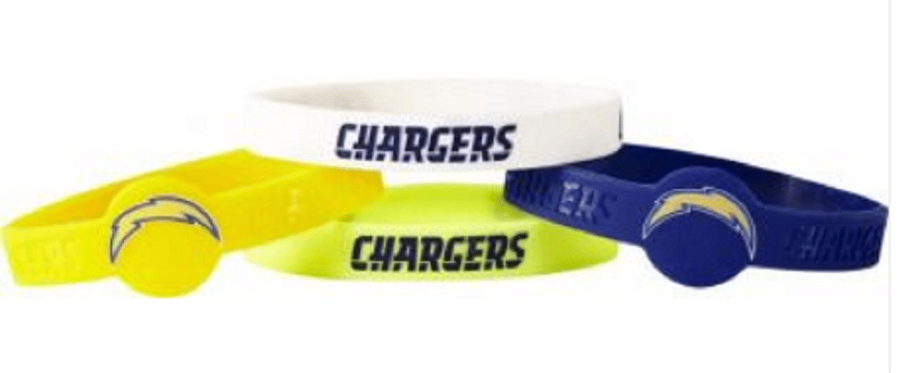 Los Angeles Chargers Bracelets 4 Pack Silicone - $35.49