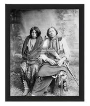 Chief Quanah Parker Native American Leader And His Wife 8X10 Framed Photo - £15.84 GBP