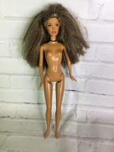 VTG Mattel Barbie Friend African American Doll Nude Gray Eyes Brown Crimped Hair - £27.58 GBP
