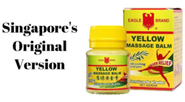 3 packs Yellow Massage Balm 40g giddiness headache itch muscle pain relief 鹰标黄金膏 - £28.88 GBP