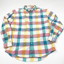 Perry Ellis America Vintage 90s Mens Button Down Shirt Multicolor Check ... - $20.10