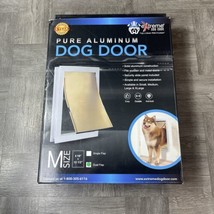 Dog Door Extreme Pure Aluminum  Size Medium 8.7/8&quot; X 12.5&quot; Duel Flap - $28.81