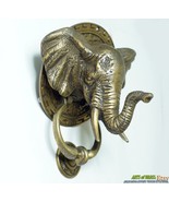 7.08&quot; Vintage Large Mammoth Elephant Indian Head Door Knocker - Cast Sol... - £97.78 GBP