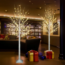 Pak of 2 - 5 ft Warm White Lighted Birch Tree Lights -  Christmas Home D... - €101,37 EUR
